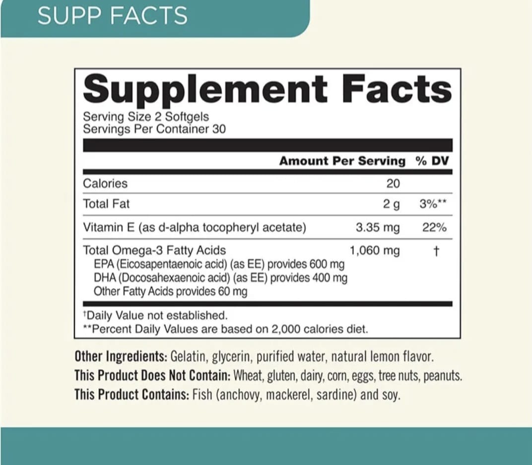 Omega-3 de Alta Pureza con Vitamina E Natural