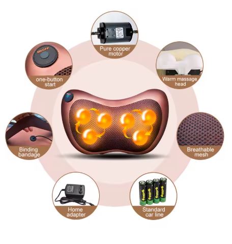 Masajeador Shiatsu con Calor – Alivio Profundo para Cuello, Espalda y Piernas