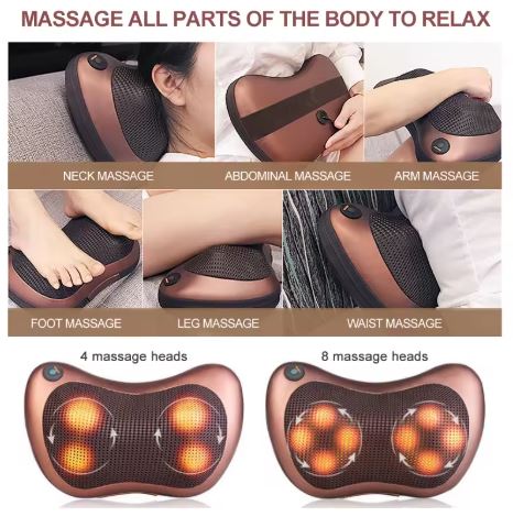 Masajeador Shiatsu con Calor – Alivio Profundo para Cuello, Espalda y Piernas